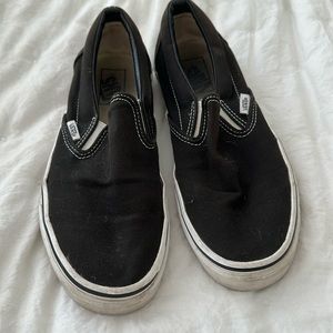 Black slip on Vans size 9.5 womens, 8 men